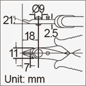 1PK-25P-E, Кусачки прецизионные с клипсой безопасности, антистатические (медь до 1.3мм, 130мм)