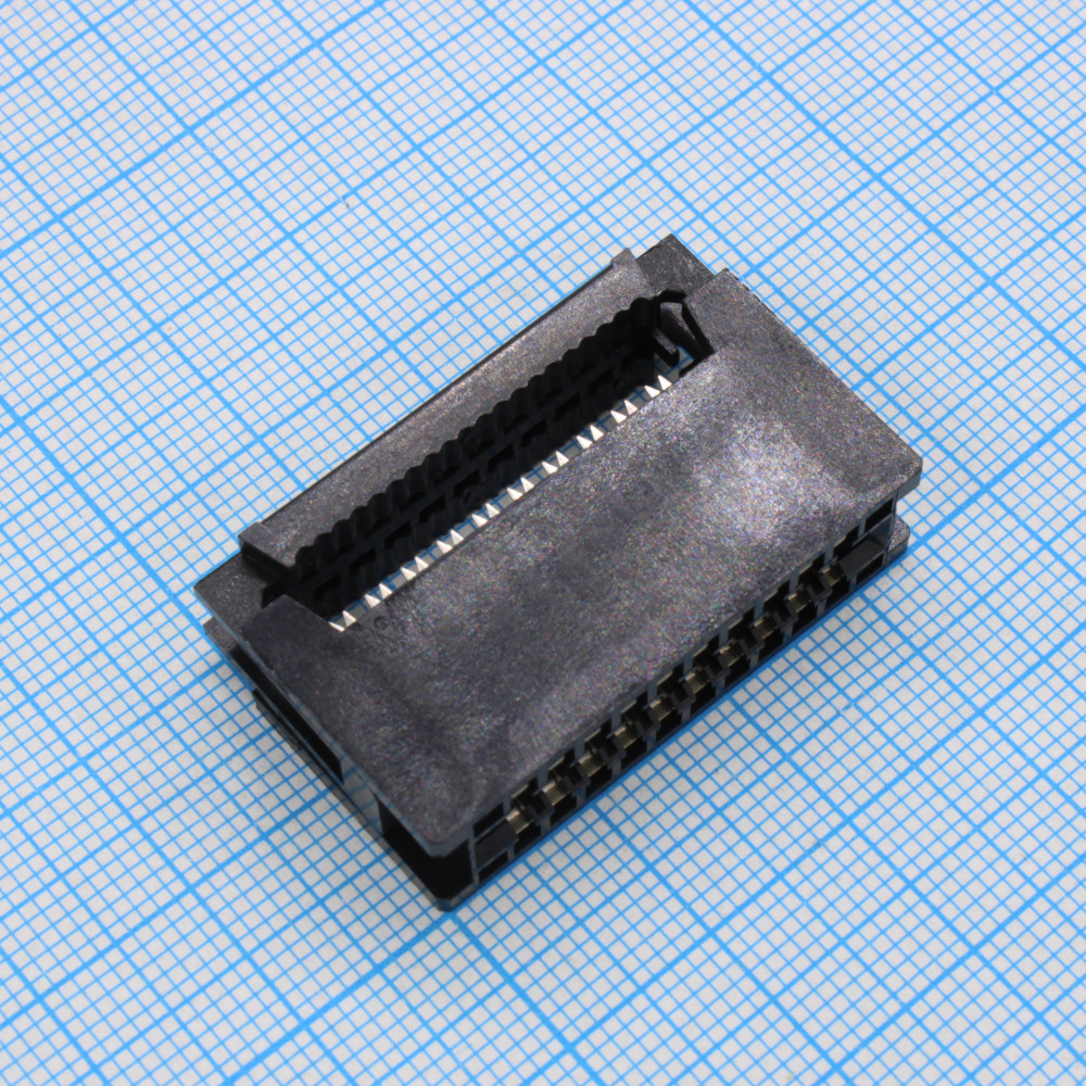 Изображение товара Разъем IDC розетка на плоский шлейф 20 контактов 2.54 мм DS1060-01-200B