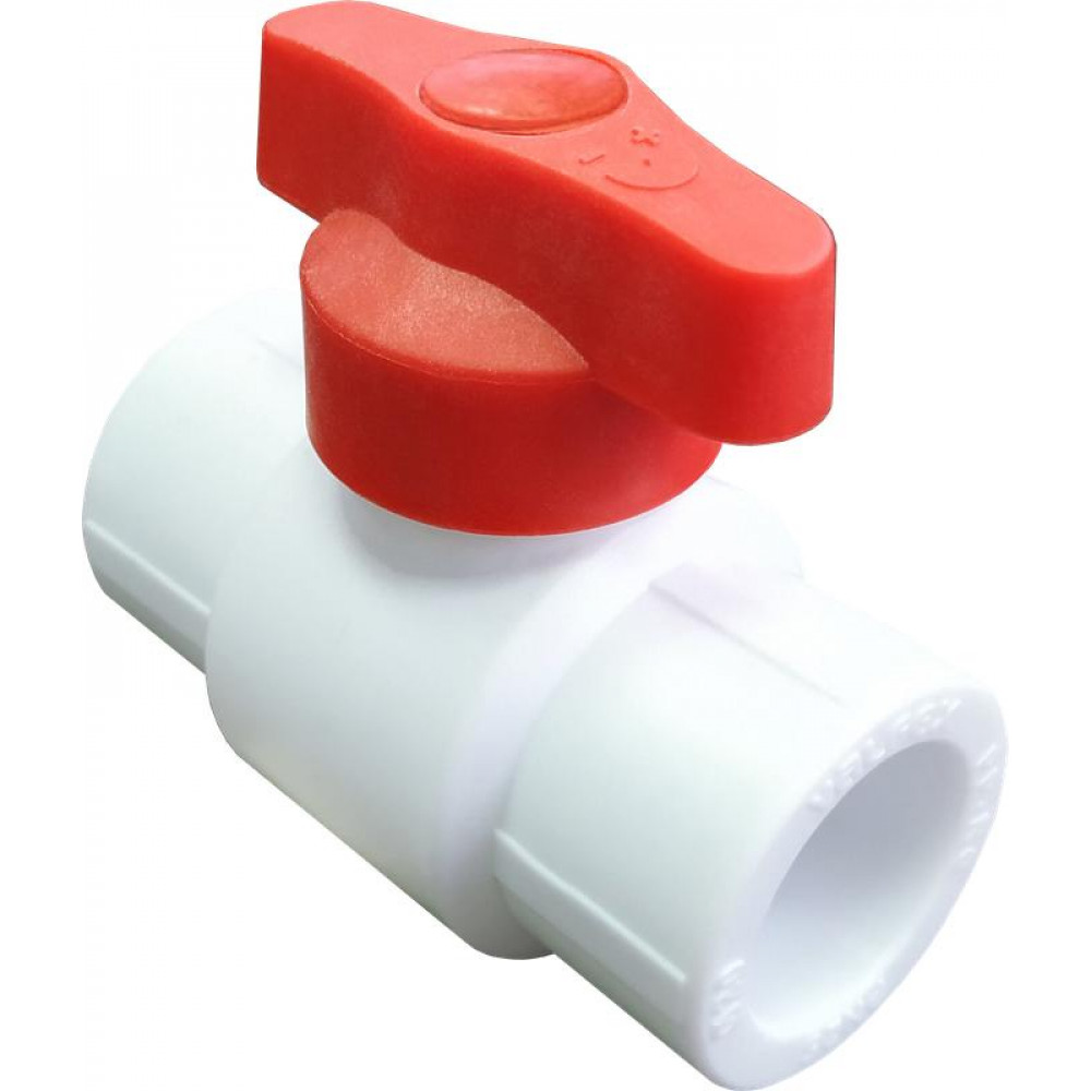 Изображение товара Кран шаровой 20 полупроходной с красной ручкой VALFEX 20255020R