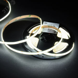 Лента LED 5м COB-312LED 8Вт/м IP20 8мм 24В 6500К IEK LSR11-2-312-20-1-05