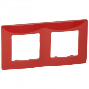 ETIKA Рамка 2 поста красная 672532