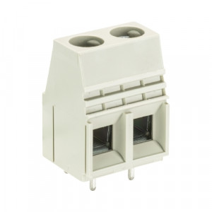 Клемма 7572 L2/2 OB, Клемма горизонтальный подвод кабеля, на плату, шаг: 10.16 мм, 2 полюса, фиксация провода винтовая, исполнение: без маркировки, 250V, 57A, цвет: серый