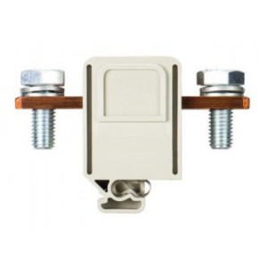 Болтовая клемма RFK 1 / 95 F S32, Болтовая клемма, М10, схема: болт - болт, тип фиксации провода: болт-болт, номинальное сечение: 95 мм кв., 250A, 1000V, ширина: 32 мм, цвет: серый, тип монтажа: G-рейка