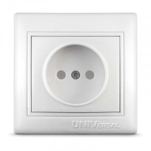 Розетка 1-м СП Севиль 16А IP20 без заземл. защ. шторки бел. С0047