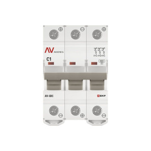 mcb6-DC-3-01C-av Выключатель автоматический AV-6 DC 3P 1A (C) 6kA EKF AVERES(кр.1шт)