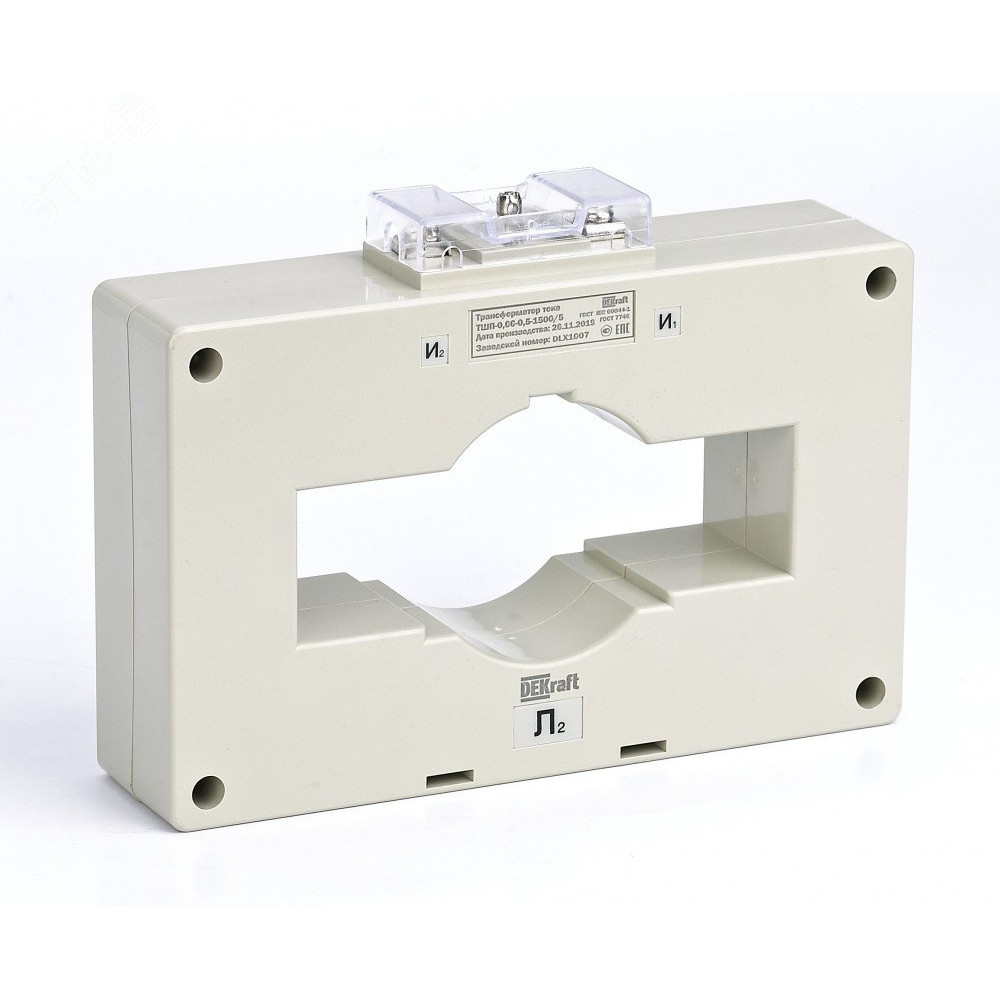 Изображение товара Трансформатор тока ТШП-0.66 0.5 1500/5 15ВА DEKraft компактный и точный