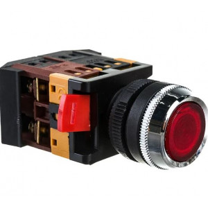 КНОПКА ABLFS-22 КРАСНЫЙ D22ММ НЕОН/220В, КНОПКА ABLFS-22 КРАСНЫЙ D22ММ НЕОН/220В 1З+1Р (ANDELI)