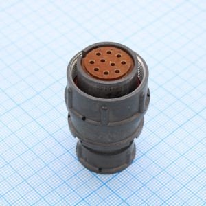 2РМТ22КПЭ10Г1В1В, Соединитель  цилиндрический низкочастотный негерметичный 10 контактов