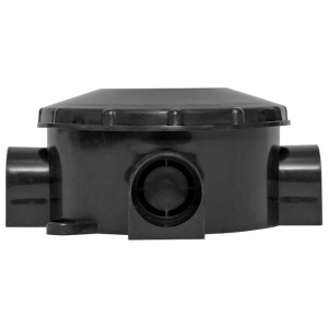 Коробка распределительная КМР-040-040б трехрожковая черная (70х35) PROxima plc-kmr-040-040b