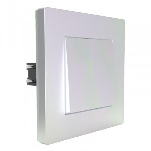 Выключатель 2-кл. СП Pixel 10А IP20 в сборе перламутр. TKE-PX-V2F-C04