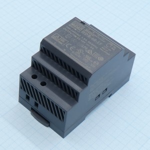 HDR-60-15, AC-DC, 60Вт, вход 85...264 В AC 47...63Гц/120...370В DC, выход 15В/4А, изоляция 3000В AC, в кожухе на DIN-рейку, 52.5х90х54.5мм, -30...+70°С