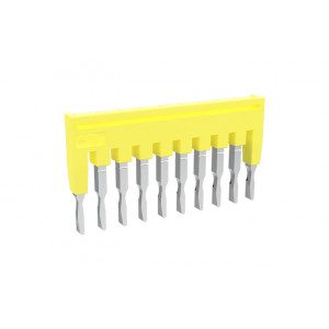 Соединительная перемычка TJA3.5-30, Соединительная перемычка, 30 полюсов, изолированная, вилочная, для клемм: TP/TU/TC, цвет: желтый