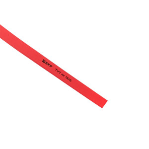 Термоусаживаемая трубка ТУТ нг 12/6 красная рулон PROxima tut-12-r