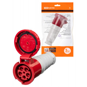 Розетка 235 переносная 3Р+РЕ+N 63А 380В IP54 SQ0603-0018