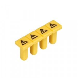 Защитная крышка WTP 1,5 GELB, Защитная крышка с предупреждающим знаком, на 4 клеммы 1,5 мм кв., с push-in фиксацией провода, желтая