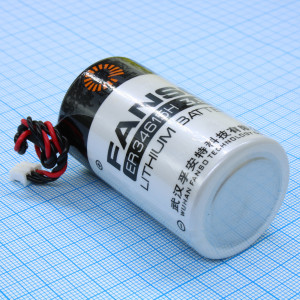 ER34615-LD/PHR3, Li, SOCl2 батарея типоразмера D, 3.6В, 19Ач, провод с разъемом -55...85 °C