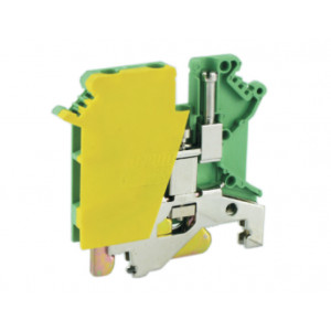 Заземляющая клемма UKJ-2.5/1X2JDE, Заземляющая клемма, 3 точки подключения, тип фиксации провода: винтовой, номинальное сечение: 2,5 мм кв., ширина: 5,2 мм, цвет: желто-зеленый, тип монтажа: DIN35 стандарт GB/T14048.1
