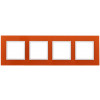 14-5104-22 Рамка на 4 поста, стекло, Elegance, оранжевый+бел (5/25/900) Б0034531