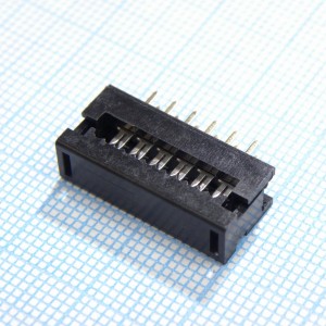 DS1018-122BX, FDC разъем для шлейфа на плату 12pin(2x6), шаг 2.54мм