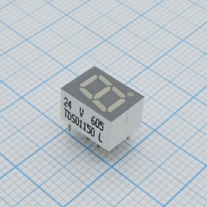 TDSO1150, 1 разрядный индикатор 7мм/оранжевый/615нм/3мкд @10mA/ОА