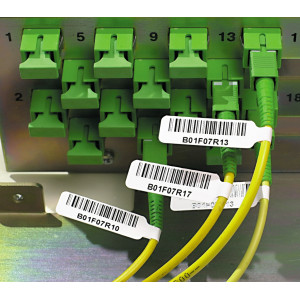 brd217022, THTFP-01-425 этикетки, материал В-425, белый полипропилен, Р-образный флажок, размер 30х10мм, 2500 шт. в рул.