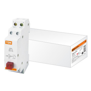 Выключатель кнопочный c фиксацией и индикацией ВК-47M 1НО;1НЗ красный SQ0214-0016