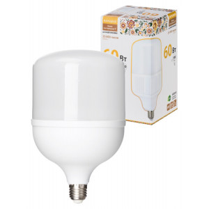 Лампа светодиодная T-60 Вт-230 В-4000 К–E27 (135x225 мм) Народная SQ0340-1648