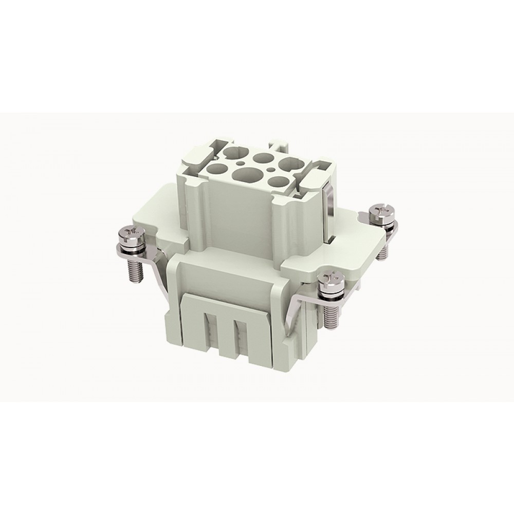 Изображение товара Розеточная контактная вставка DE-006-FS, 6 полюсов, серебро, 500В, 16А