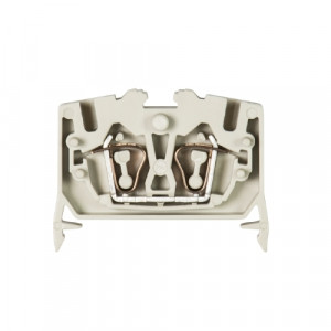 Проходная клемма (MINI) WKF2,5/M /35, Проходная клемма, MINI, верхний подвод кабеля, 2 точки подключения, тип фиксации провода: пружинный, номинальное сечение: 2,5 мм кв., 24A, 800V,ширина: 5 мм, цвет: серый, тип монтажа: DIN35