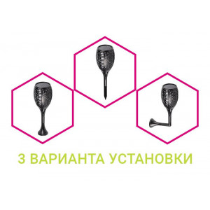 Светильник светодиодный садовый SLR-S06 72LED 78см IP44 эффект факела на солнечн. батарее 5034266