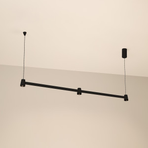 Светильник SP-ELIZEO-S1000-16W Warm3000 (BK, 35 deg, 230V) 036594, Подвесной светильник. Мощность 16 Вт, св. поток 1010 лм, 63 лм/Вт, теплый 3000 K, CRI>90, угол 35°, напряжение питания 230 В. Черный корпус из алюминия, степень защиты IP20. Размер: длина 1039 мм, ширина 40 мм, высота 55 мм, размер чаши: диаметр 50 мм, вы