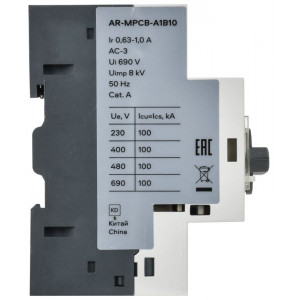 Автоматический выключатель защиты двигателя ARMAT A1 GV2P 0,63-1А IEK AR-MPCB-A1B10