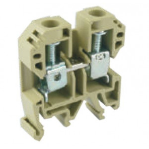Проходная клемма USK-10, Проходная клемма, тип фиксации провода: винтовой, номинальное сечение: 10 мм кв., 57A, 800V, ширина: 8 мм, цвет: бежевый, тип монтажа: DIN35