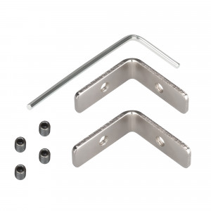 Соединитель профиля FANTOM-W49-90L Set 047247, Прямой коннектор для соединения 2-х отрезков профиля FANTOM-W23, FANTOM-W49, PLINTUS-FANTOM-H35, PLINTUS-FANTOM-H20, WALL-FANTOM-W10, FANTOM-W12-EDGE. Установка в паз на профиле. В комплекте: соединитель - 2 шт., винт - 4 шт., шестигранный ключ - 1 шт