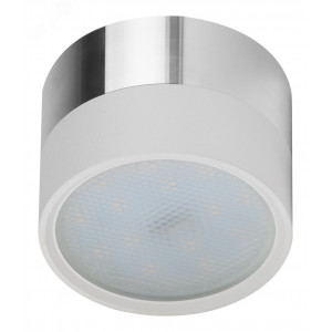 OL7 GX53 WH/CH Подсветка Накладной под лампу Gx53, алюминий, цвет белый+хром (40/1200) Б0048533