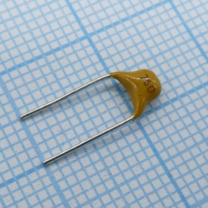 TS170R1H750JSBNB0R, Конденсатор керамический многослойный 75пФ 50В NPO ±5% радиальный 5.08мм 125°C россыпь