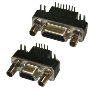 381-009-112L565, Соединители D-Sub Micro-D MICRO-D 9P R/A W/ STNDOFF/BRDLK