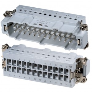 1-1103640-1, Разъем для тяжелых условий, вставка, Серия HTS, Монтаж в Панель, Штекер, 24 контакт(-ов)