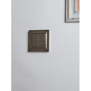 BRITE Выключ. жалюзи 10А ВС10-1-5-БрШ шамп. BR-V15-0-10-K37