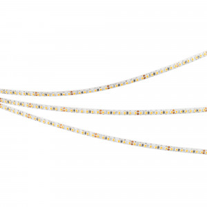 Лента MICROLED-M266-4mm 24V Warm3500 (12 W/m, IP20, 2216, 5m) 040539, Светодиодная лента MICROLED-M266, открытая IP20. Светодиоды 2216, 266 шт/м (1330 шт на 5 м), белая плата 4 мм, скотч 3M. Цвет ТЁПЛЫЙ 3500 K , цветопередача CRI>90, угол 120°. Питание 24 В, мощность 12 Вт/м (60 Вт на 5 м). Размеры 5000x4x1.6 мм. Мин.отрезо