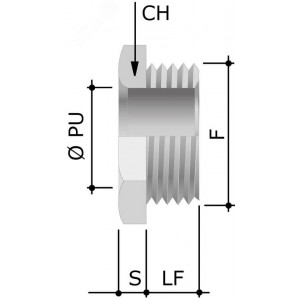 Втулка защитная, М25х1,5 6052-25