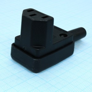 L-KLS1-ASS-204, Разъем 220В гнездо на кабель, прямой угол, 10A