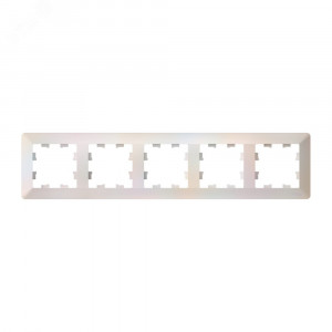 ATLASDESIGN AIR 5-постовая РАМКА, ЖЕМЧУГ/дымчатый белый ATN220405