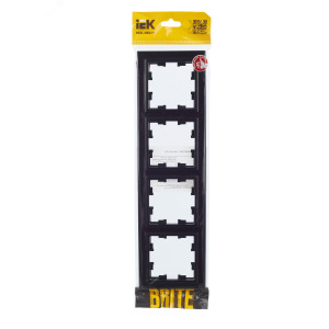 Рамка 4-м BRITE РУ-4-БрЧ черн. BR-M42-K02