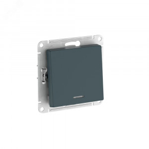 ATLASDESIGN 1-клавишный ПЕРЕКЛЮЧАТЕЛЬ с подсветкой, сх.6а, 10АХ, быстрозажимные клеммы, ИЗУМРУД ATN000863S