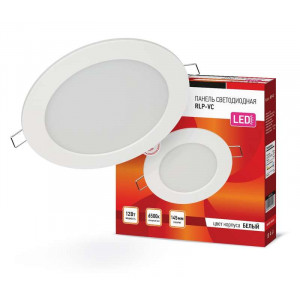 Светильник светодиодный RLP-VC 12Вт 6500К IP40 960лм 230В 145мм кругл. встраив. панель бел. 4690612024530