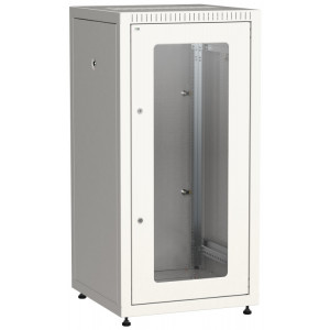 Шкаф LINEA E 18U 600х600мм двери 2шт стек. и метал. сер. LE35-18U66-GM