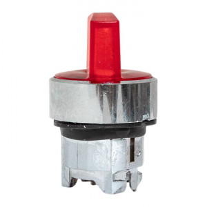 Исполнительный механизм переключателя ХB4 красный на 2 положения с фиксацией, с подсветкой с короткой ручкой IP65 EKF XB4BD2FL-R-65