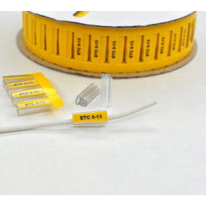 Держатель маркера STC-0-15, Контейнер для маркера, нанизываемый на кабель, длина 15 мм, диаметр провода 0,2 - 0,75 мм, в упаковке 1000 держателей для установки маркера HIC
