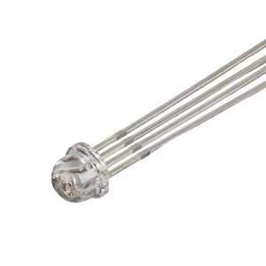 Светодиод ARL-5053RGBC/4A 010614, Поставка под заказ от 5000 шт. Выводной круглый светодиод, d=5 мм, прозрачная широкоугольная линза. Цвет свечения RGB: красный (625 нм), зеленый (525 нм), синий (470 нм). Угол излучения 100°. Сила света Iv=600-800 мкд при If=20 мА. VF=1.9-2.4 В (красный).